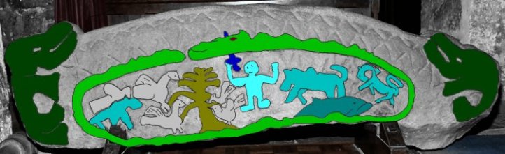 hogback stone east side with artificial colour